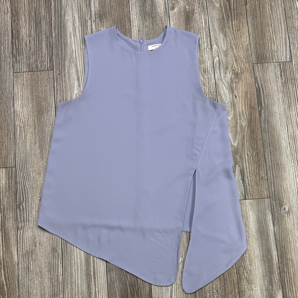 Babaton Lilac Asymmetrical Sleeveless Blouse